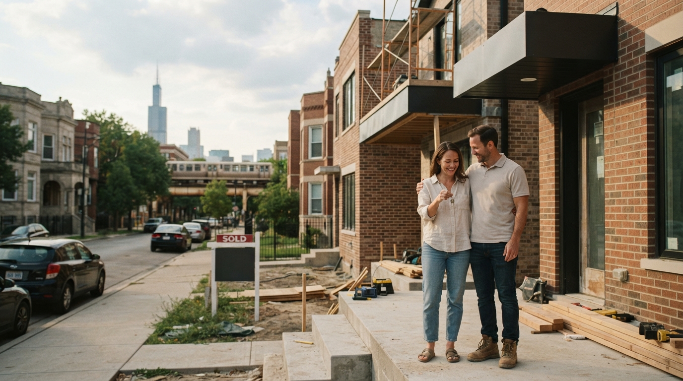 Editorial illustration for Chicago Led the Nation in Home Price Growth in August 2026 — But Inflation Still Ate Into the Gains