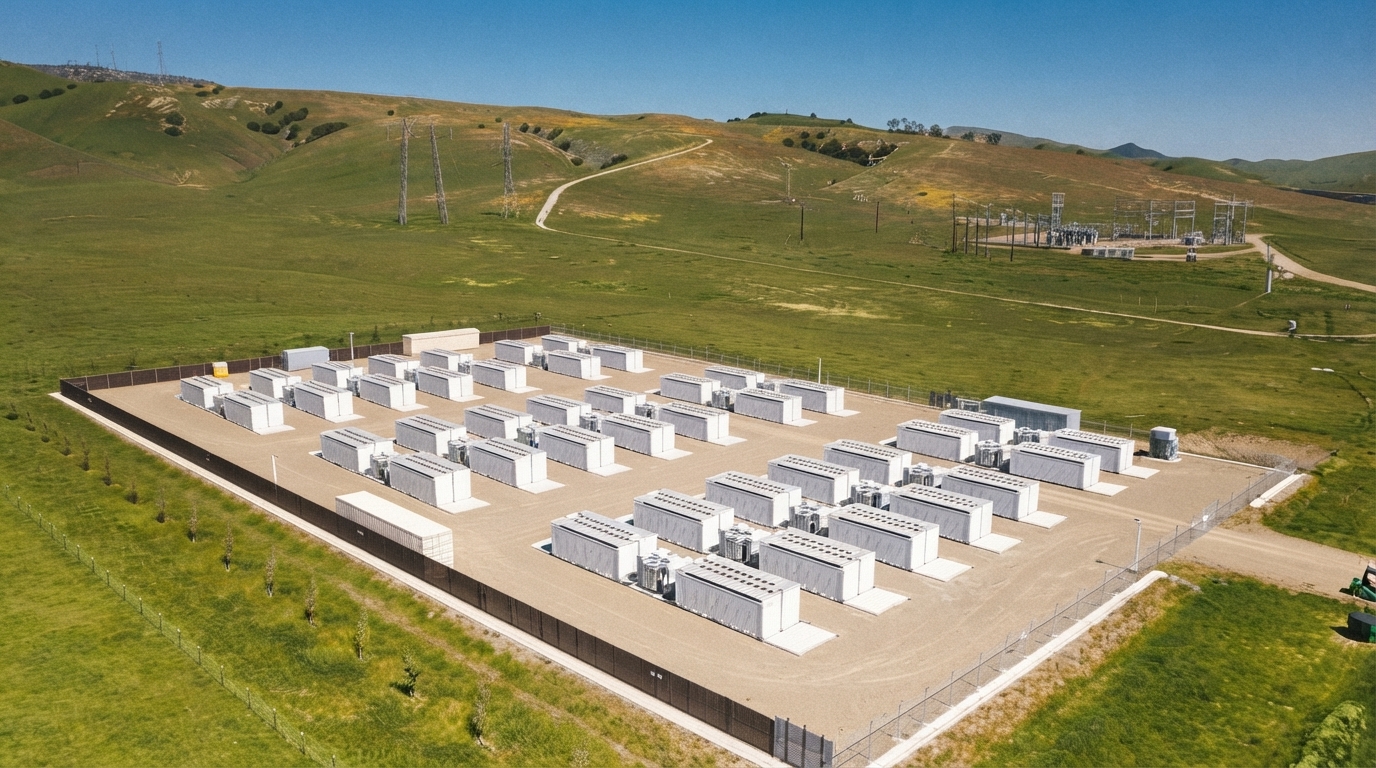 Editorial illustration for Fears Over Battery Storage Safety Fuel Protests and New Regulations