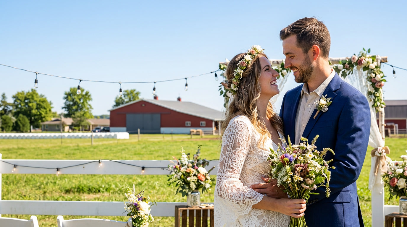 Outdoor Wedding Ceremonies and Barn Receptions: Exploring The Red Barn's Setting