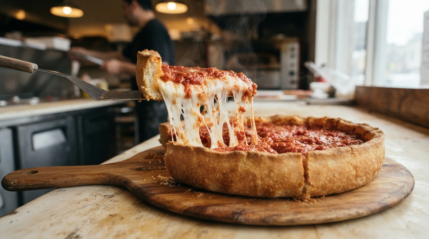 Editorial illustration for Six Chicago Pizzerias Just Earned National Acclaim — Here's How to Pick Yours