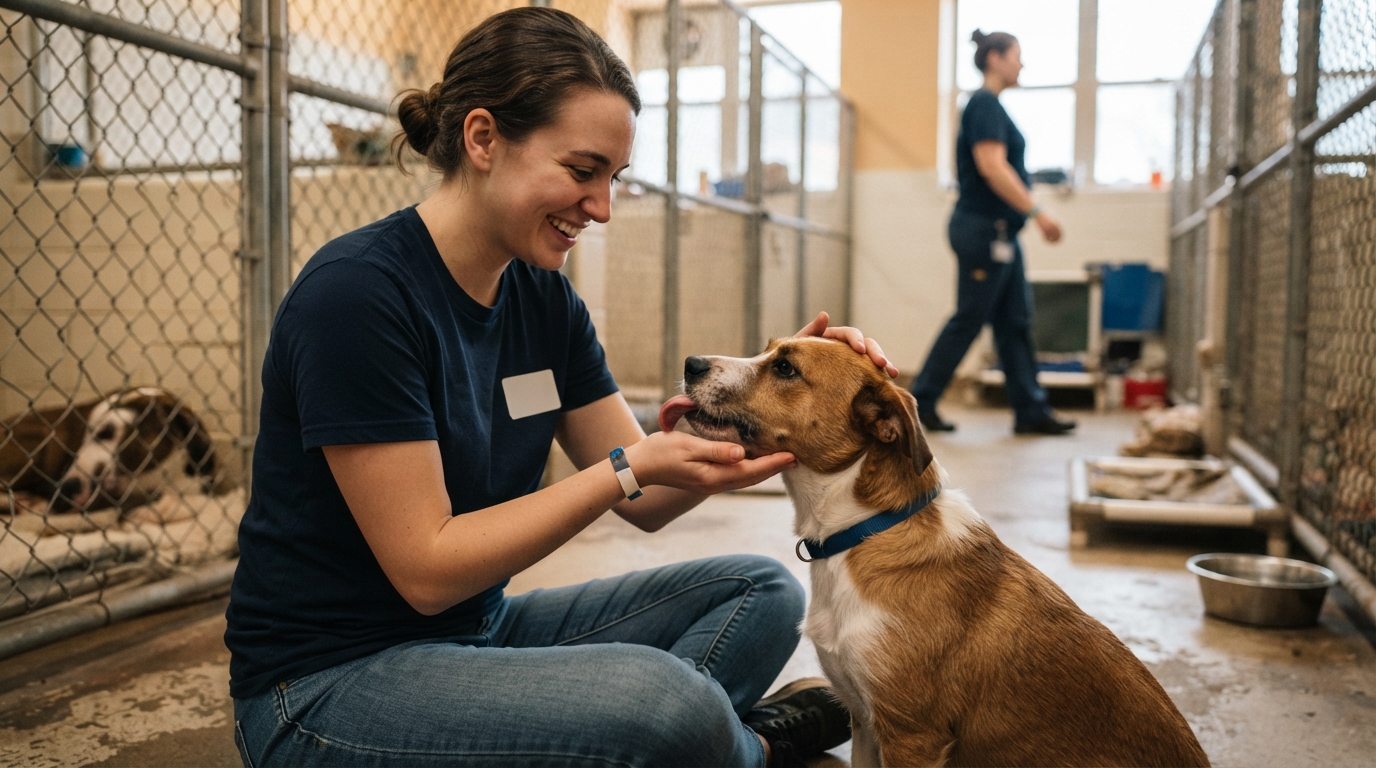 Editorial illustration for Volunteering at Chicago Animal Shelters: PAWS Chicago Offers a Simple First Step, While CACC's Intake Status Is Unclear